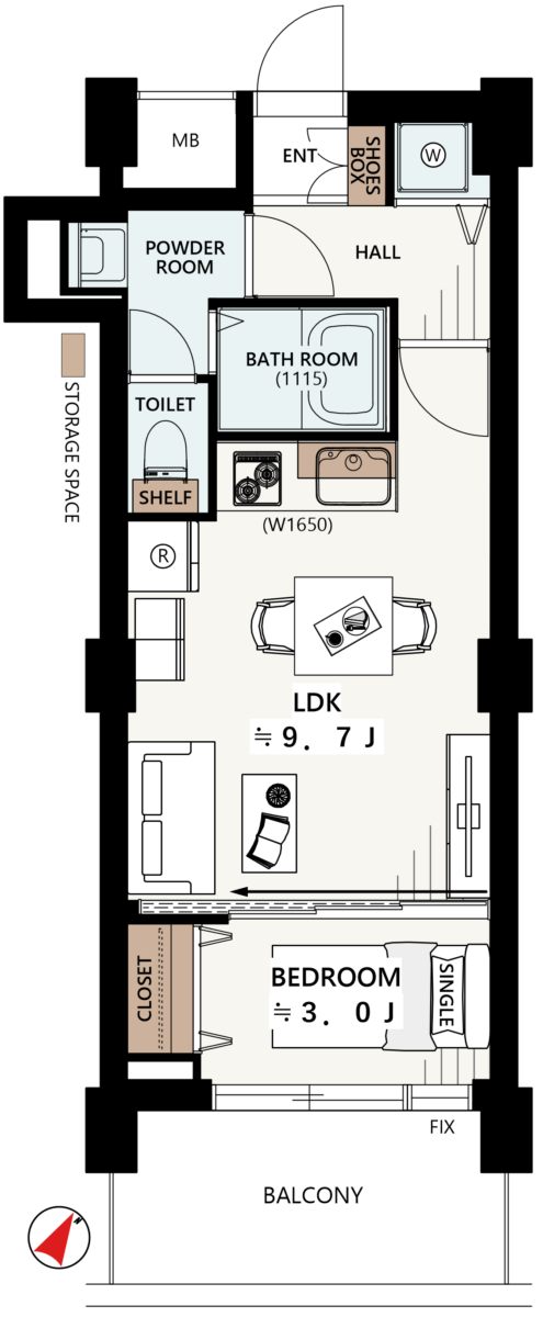 田園調布愛知マンション 間取り図