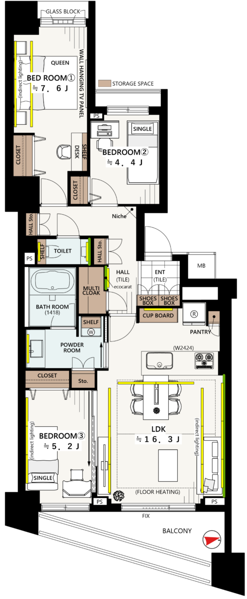 グランドメゾン高輪台 間取り図