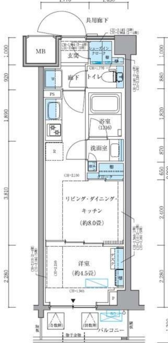 パークアクシス品川シーサイド 409号室 間取り図 1LDK